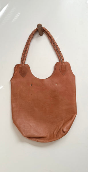 Hobo all leather tote- tan