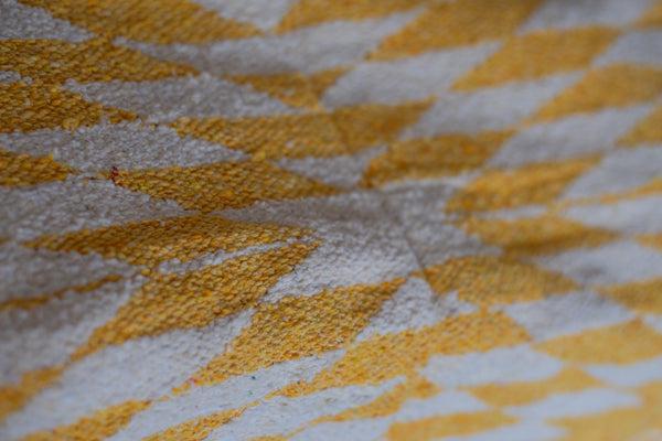 Blanket -Mexican Woven - yellow patterned