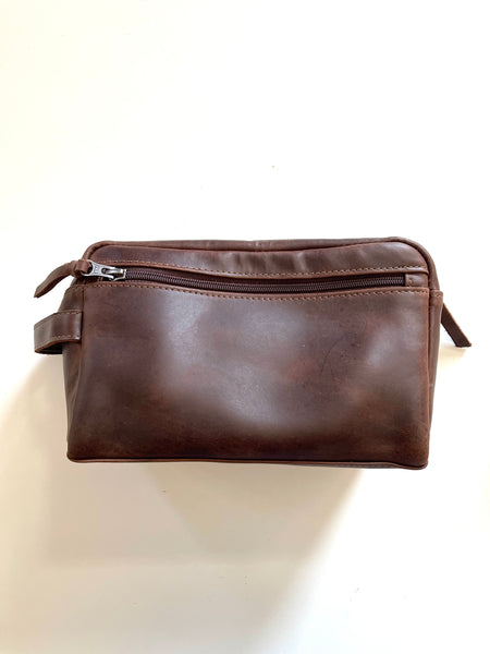 The Miguel - all leather overnight Dopp kit 1201