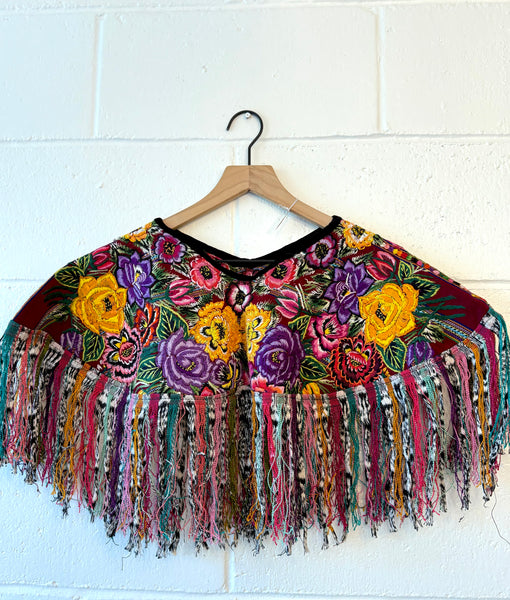 Huipil Fringe Chalina Poncho 01