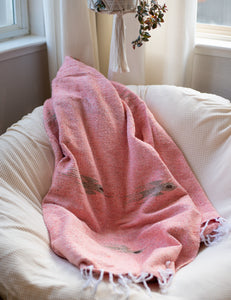 Blanket -Mexican Woven - soft pink