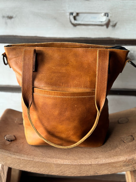 Full leather tote