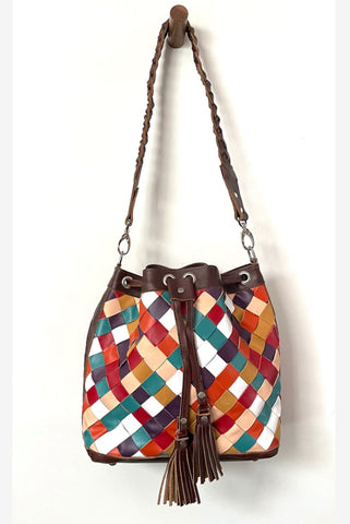 “Candy Land” leather Bucket Bag 90