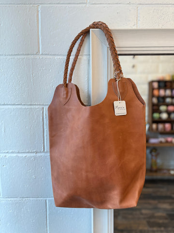 Hobo all leather tote- tan