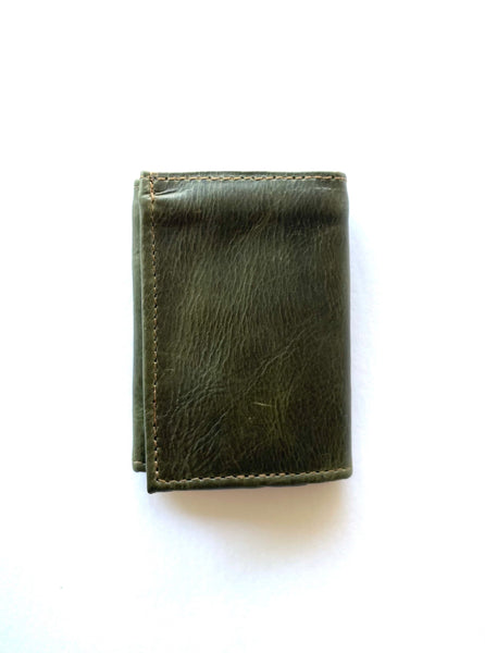 All leather wallet **Mutiple Available** 3 Fold Olive Green/Tan