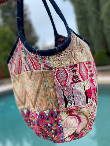 MEDIUM Patchwork Huipil Beach Bag 104